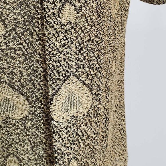 Liz Claiborne Petite XXS 2 Piece Top Set Sweater Metallic Gold Short Sleeve Cami - Picture 7 of 11